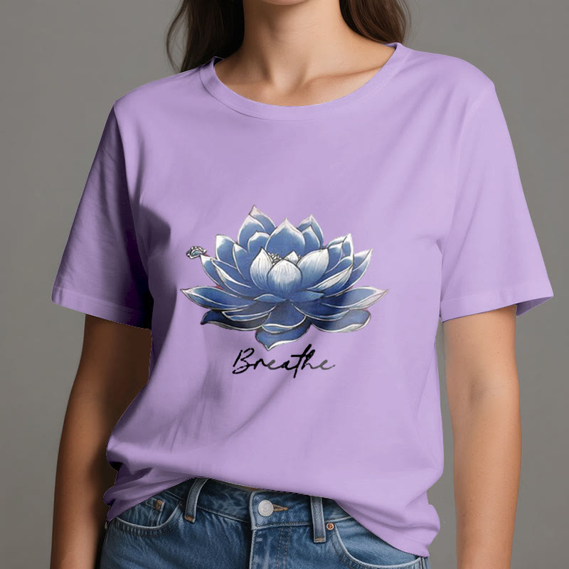 Olivenorma "BREATHE" Maglietta spirituale Lotus Yoga Apparel - image 16