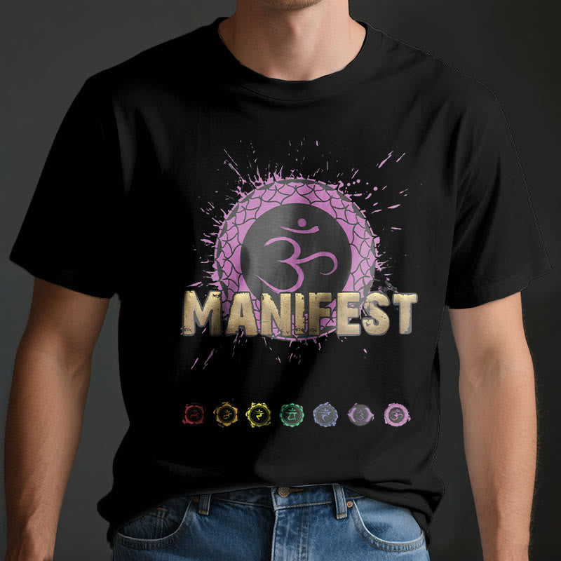 Olivenorma unisex a maniche corte "MANIFEST" Chakra della gola
