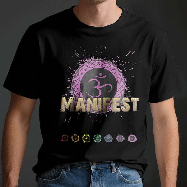 Olivenorma unisex a maniche corte "MANIFEST" Chakra della gola
