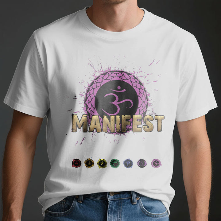 Olivenorma unisex a maniche corte "MANIFEST" Chakra della gola