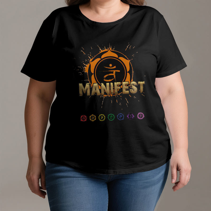 Olivenorma unisex a maniche corte "MANIFEST" Chakra della gola