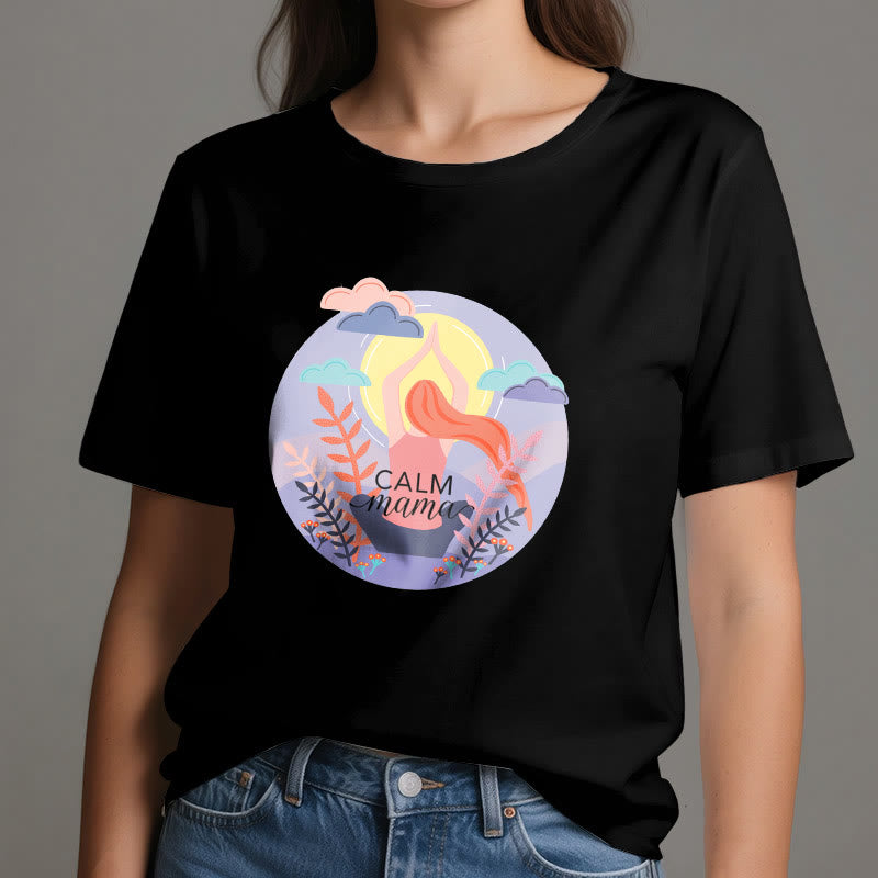 Maglietta da yoga con stampa Calm Mama Olivenorma - image 6