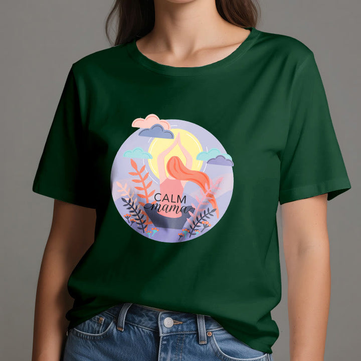 Maglietta da yoga con stampa Calm Mama Olivenorma - image 18