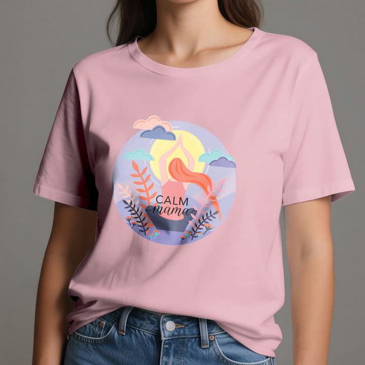 Maglietta da yoga con stampa Calm Mama Olivenorma - image 12