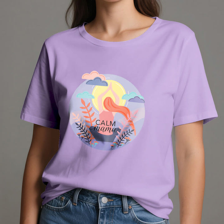 Maglietta da yoga con stampa Calm Mama Olivenorma - image 14