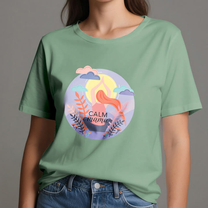 Maglietta da yoga con stampa Calm Mama Olivenorma - image 16