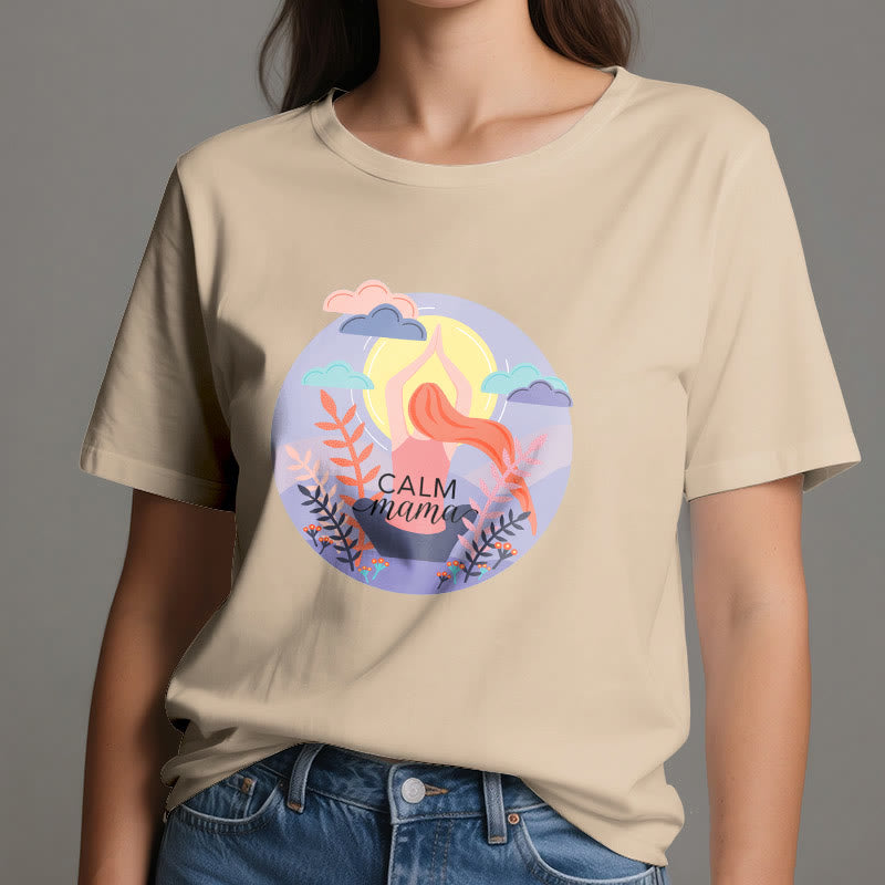 Maglietta da yoga con stampa Calm Mama Olivenorma - image 10