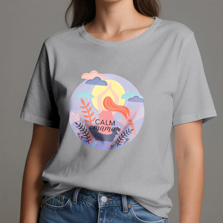 Maglietta da yoga con stampa Calm Mama Olivenorma - image 8