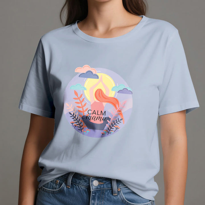 Maglietta da yoga con stampa Calm Mama Olivenorma - image 1