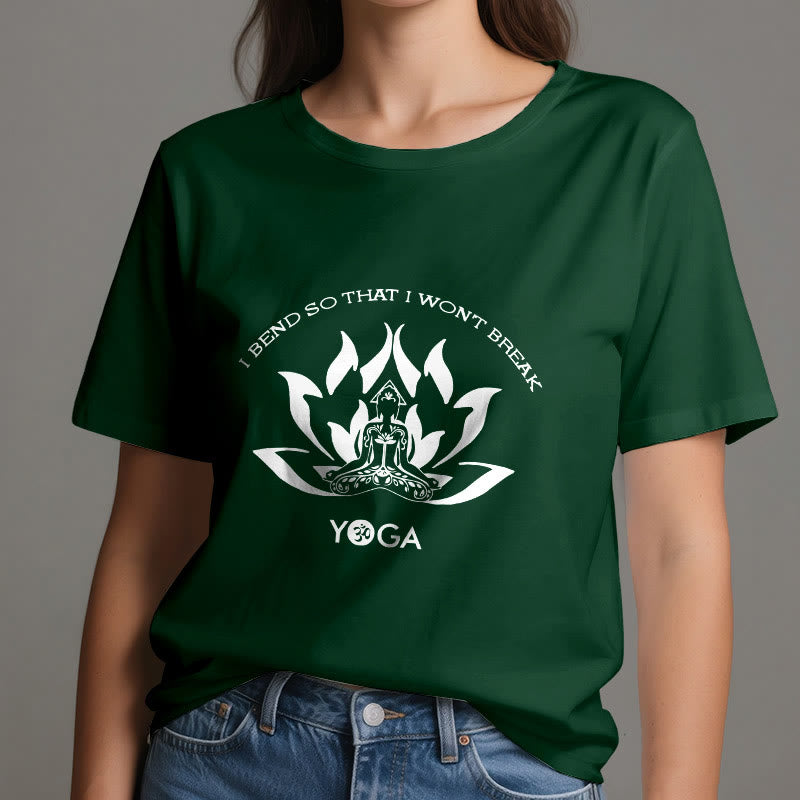 Maglietta da yoga Olivenorma "Mi piego per non spezzarmi"