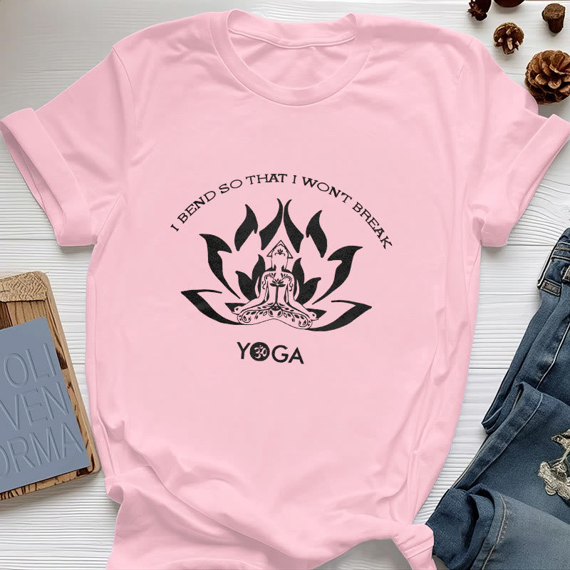 Maglietta da yoga Olivenorma "Mi piego per non spezzarmi" - Rosa - 2XL - image 14