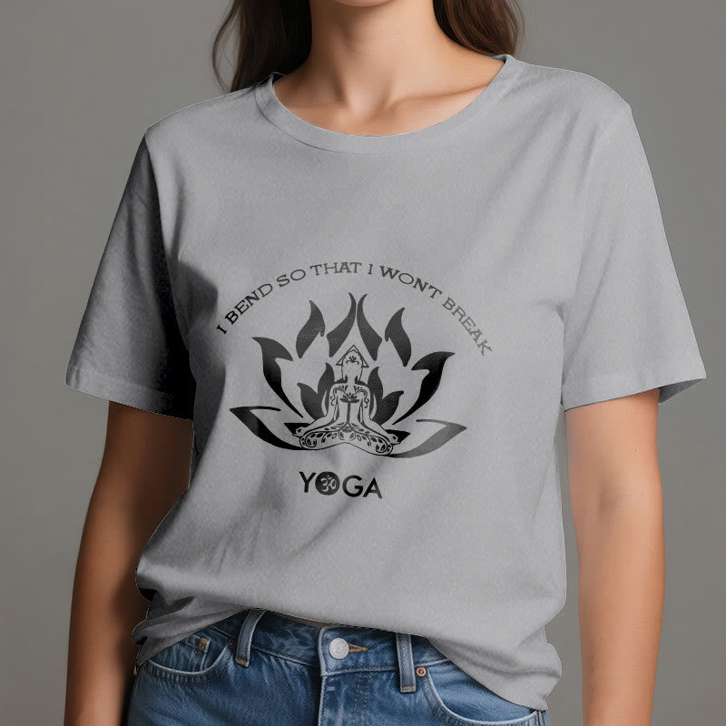 Maglietta da yoga Olivenorma "Mi piego per non spezzarmi"