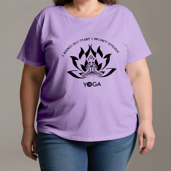 Maglietta da yoga Olivenorma "Mi piego per non spezzarmi"