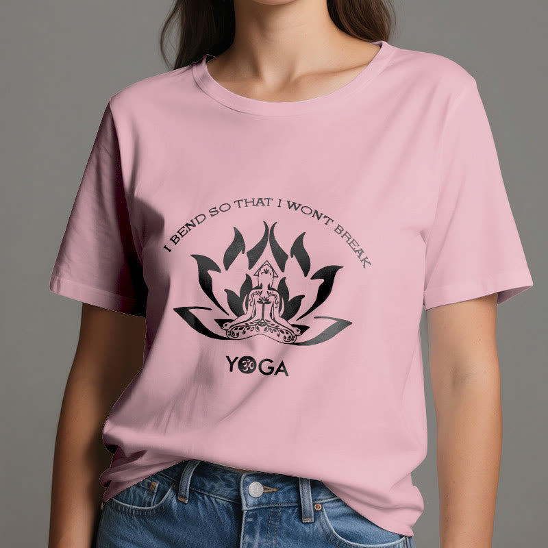 Maglietta da yoga Olivenorma "Mi piego per non spezzarmi"