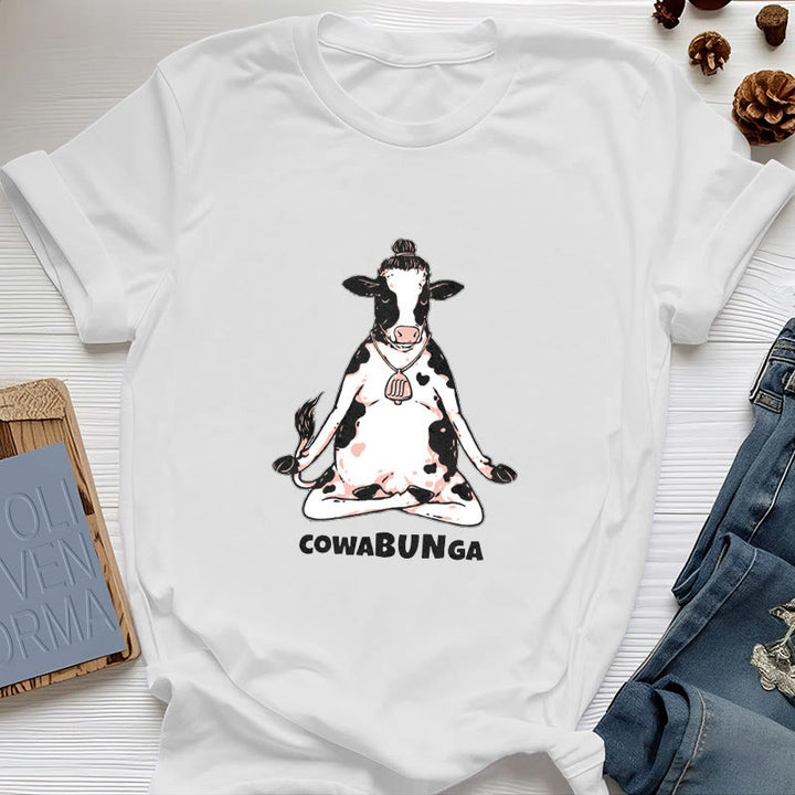 Olivenorma "Cowabunga" Yoga Cow di Olivenorma - Bianco - 2XL - image 4