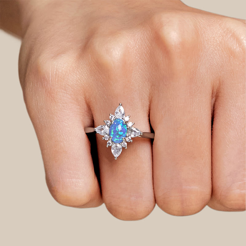 Anello Olivenorma "Uniquely Yours" con stella in opale radioso