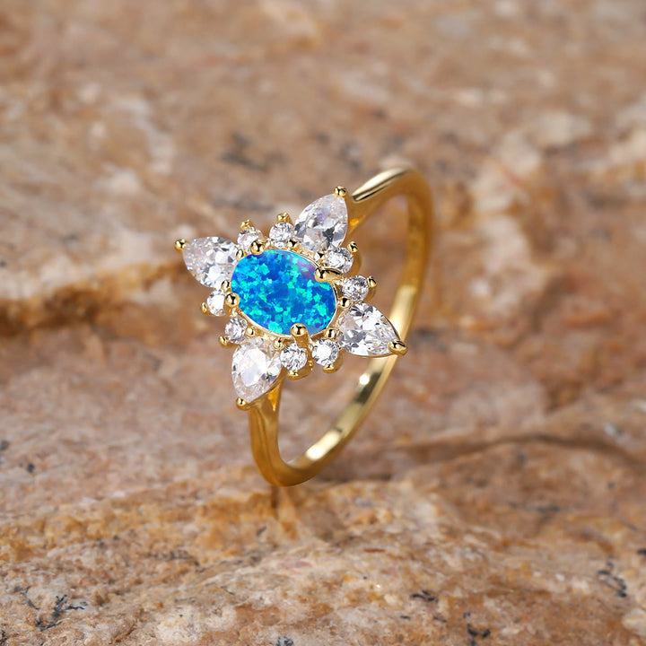 Anello Olivenorma "Uniquely Yours" con stella in opale radioso
