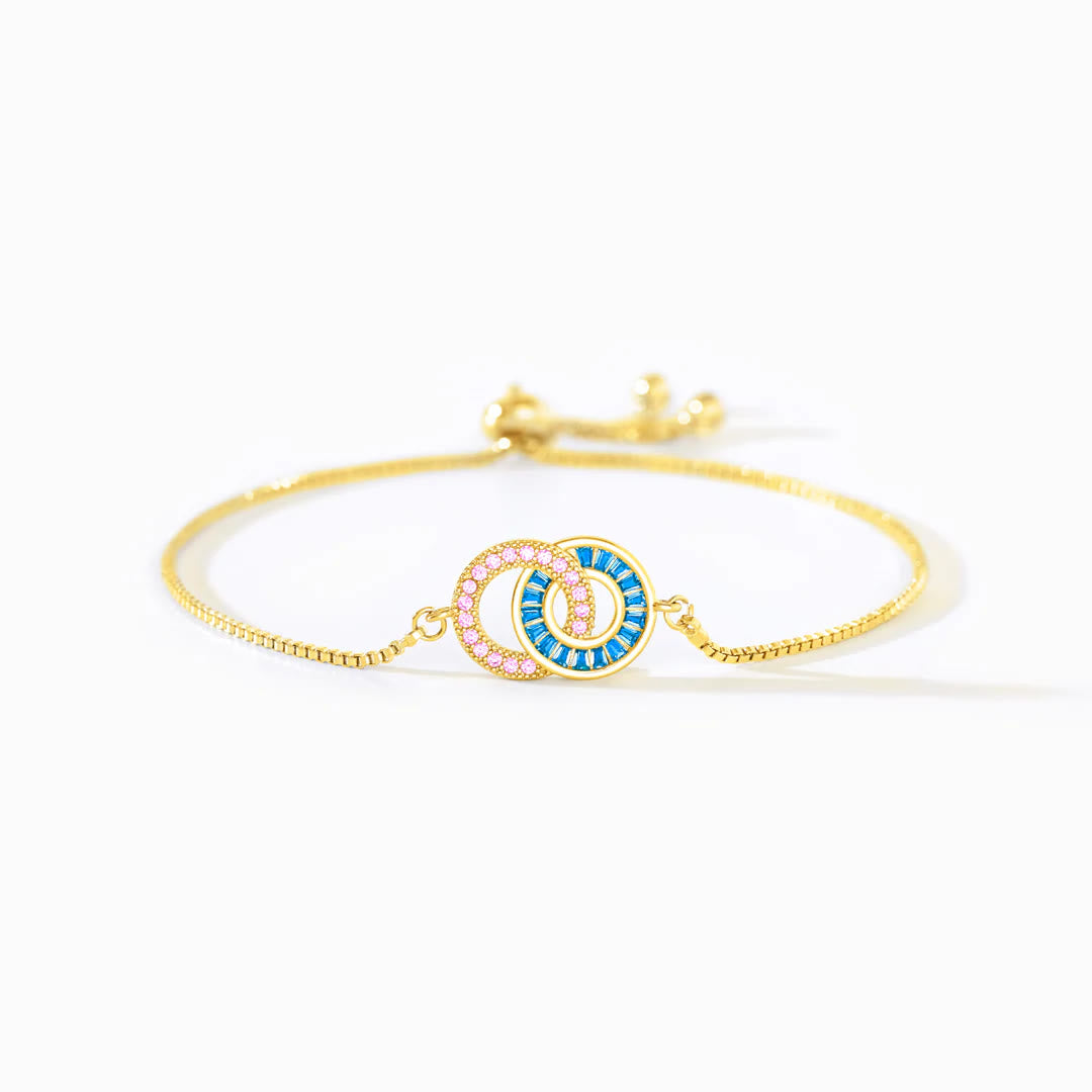 Bracciale Olivenorma con cerchi collegati madre e figlia