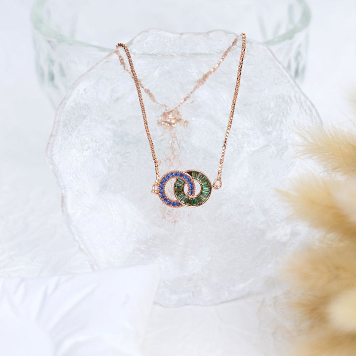 Olivenorma - Bracciale con cerchi di collegamento personalizzati per mamma e figlia, regalo per la pietra portafortuna - image 12