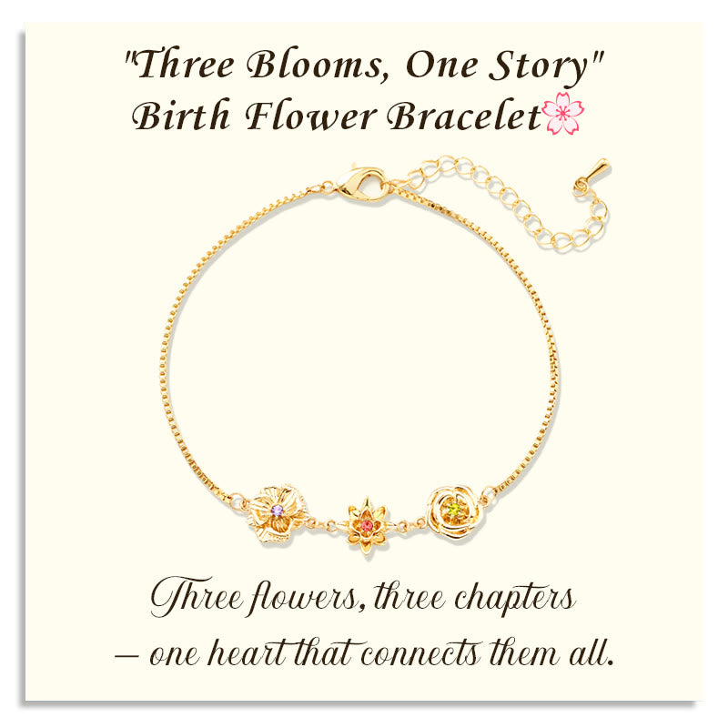 Olivenorma 1-7 Bracciale con fiori tridimensionali per la nascita