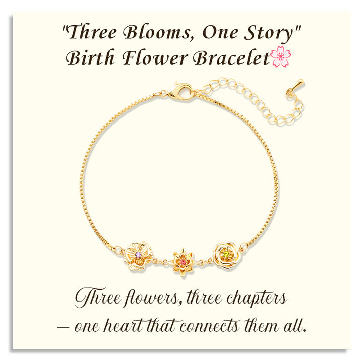 Olivenorma 1-7 Bracciale con fiori tridimensionali per la nascita