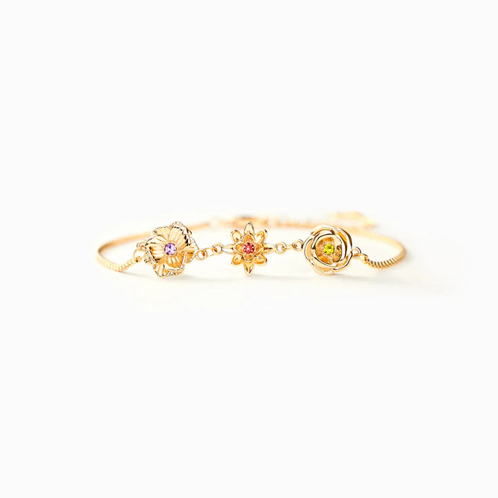 Olivenorma 1-7 Bracciale con fiori tridimensionali per la nascita