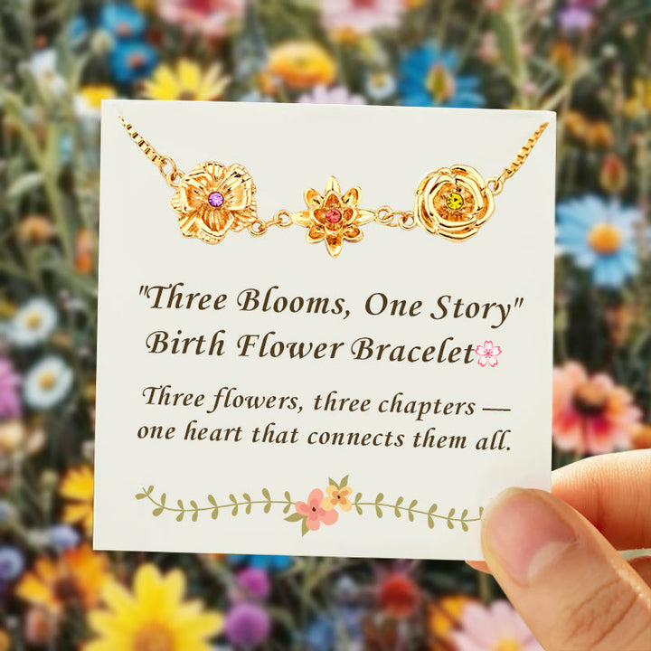 Olivenorma 1-7 Bracciale con fiori tridimensionali per la nascita