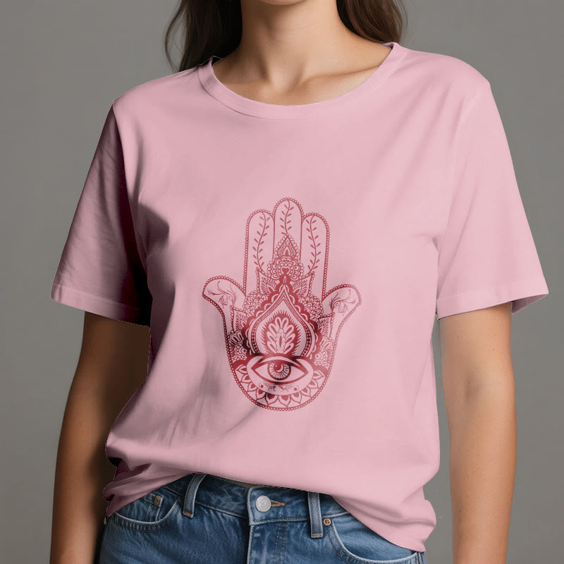 Olivenorma Maglietta morbida in cotone Hamsa - image 13
