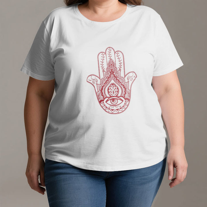 Olivenorma Maglietta morbida in cotone Hamsa - image 2