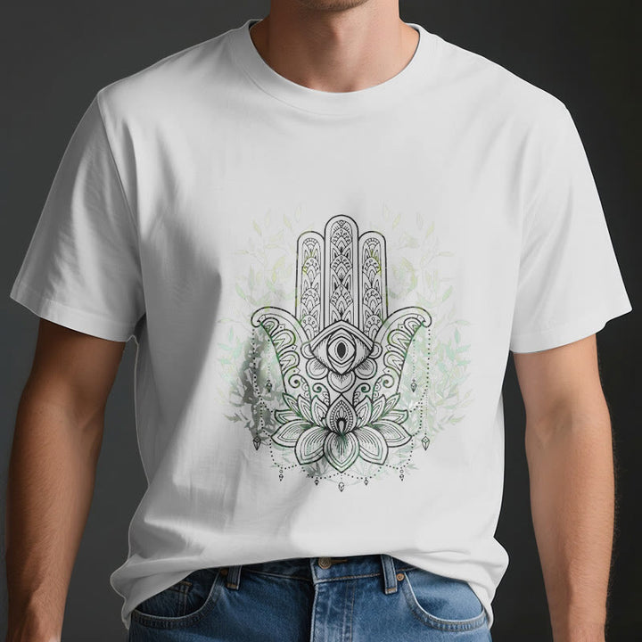 Maglietta Olivenorma con la Mano di Fatima Hamsa Yoga Meditazione - image 3
