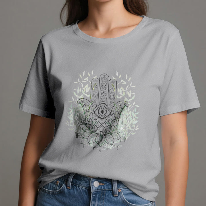 Maglietta Olivenorma con la Mano di Fatima Hamsa Yoga Meditazione - image 7