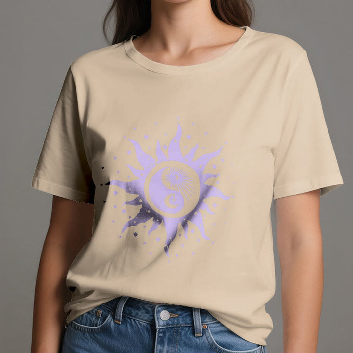Maglietta Olivenorma Yin Yang Luna Sole in cotone comfort