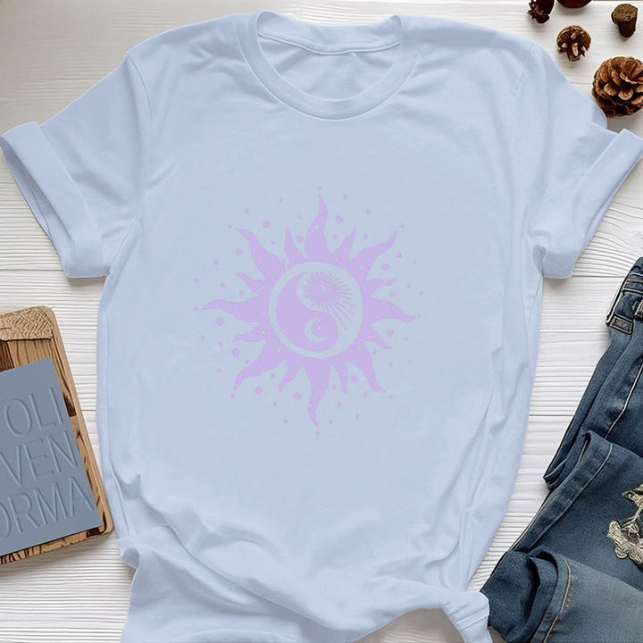 Maglietta Olivenorma Yin Yang Luna Sole in cotone comfort