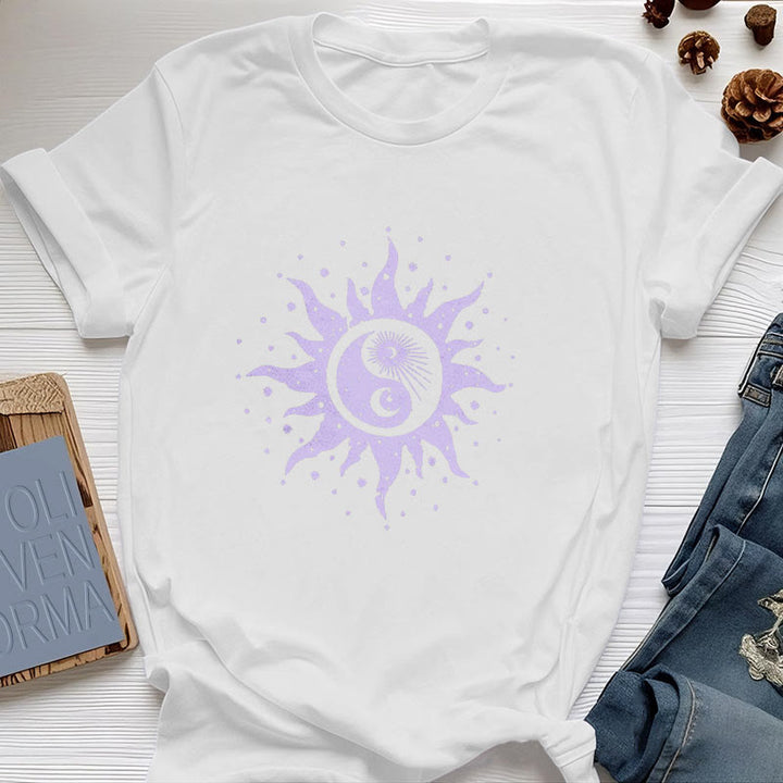 Maglietta Olivenorma Yin Yang Luna Sole in cotone comfort