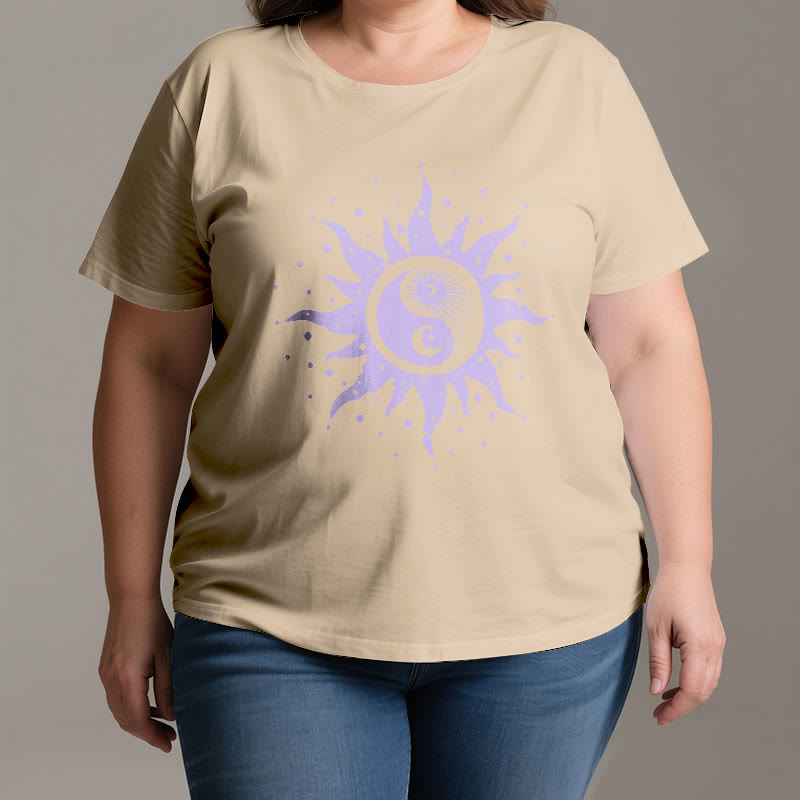 Maglietta Olivenorma Yin Yang Luna Sole in cotone comfort