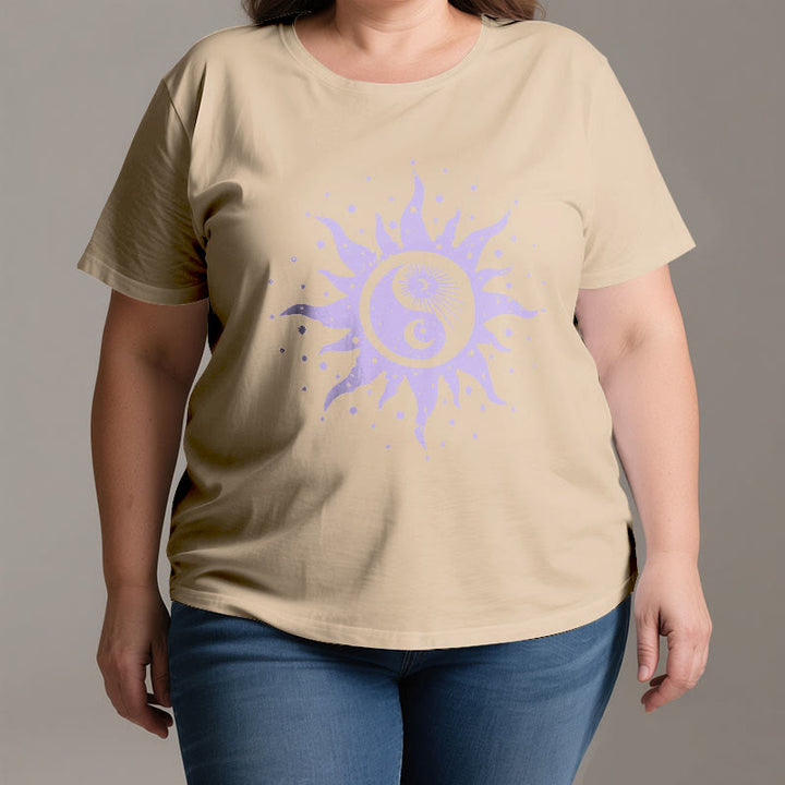 Maglietta Olivenorma Yin Yang Luna Sole in cotone comfort