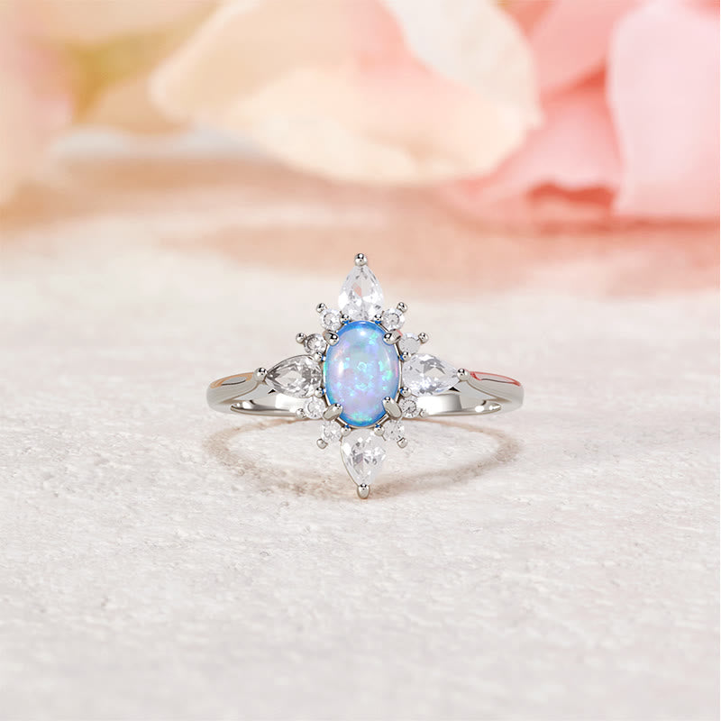 Anello Olivenorma "Uniquely Yours" con stella in opale radioso