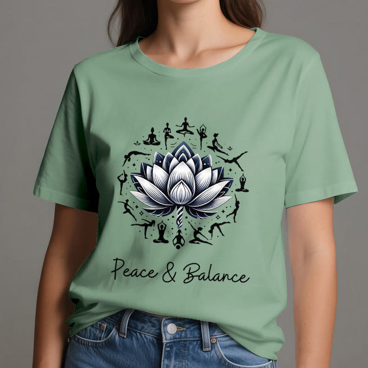 Olivenorma "PACE & EQUILIBRIO" Maglietta in cotone Lotus Yoga - image 18
