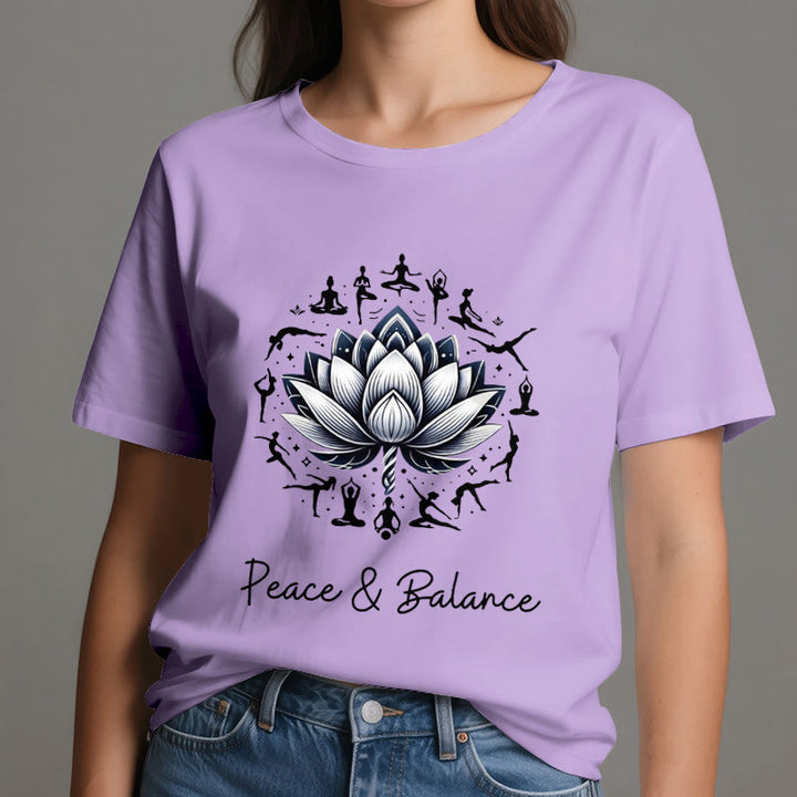 Olivenorma "PACE & EQUILIBRIO" Maglietta in cotone Lotus Yoga - image 16