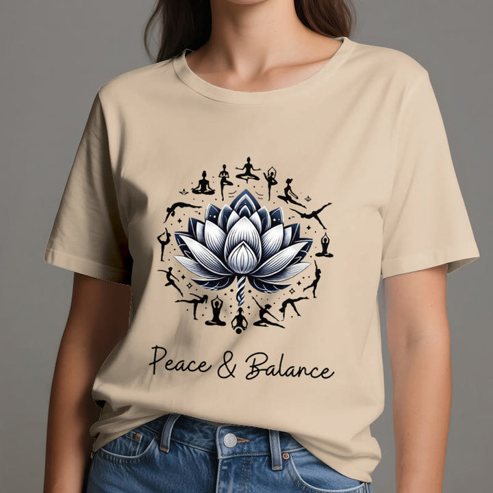 Olivenorma "PACE & EQUILIBRIO" Maglietta in cotone Lotus Yoga - image 10