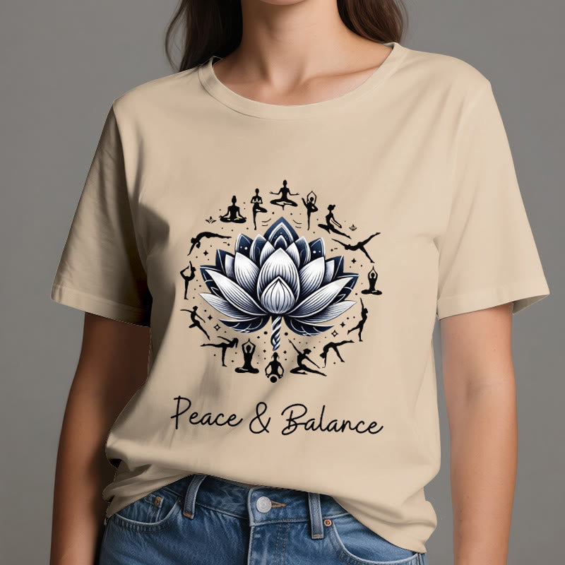 Olivenorma "PACE & EQUILIBRIO" Maglietta in cotone Lotus Yoga - image 10