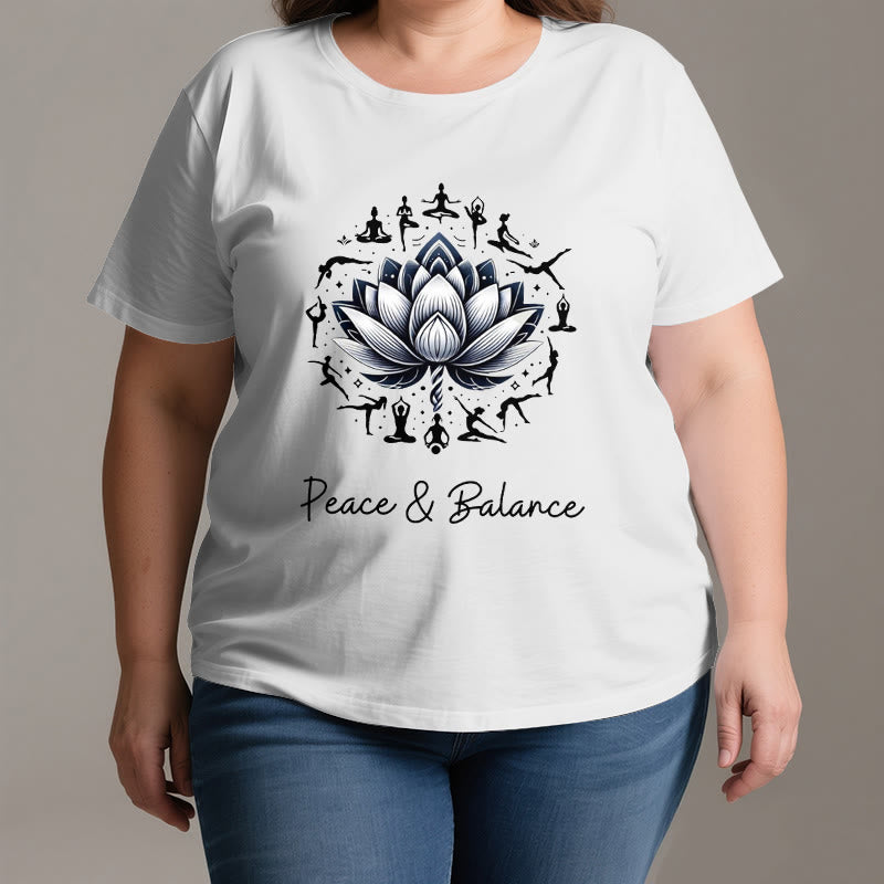 Olivenorma "PACE & EQUILIBRIO" Maglietta in cotone Lotus Yoga - image 2