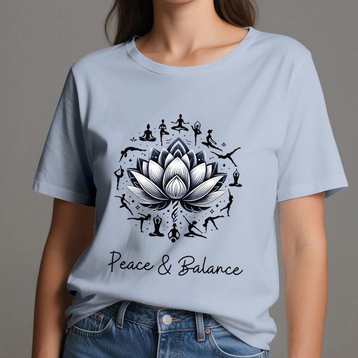 Olivenorma "PACE & EQUILIBRIO" Maglietta in cotone Lotus Yoga - image 12