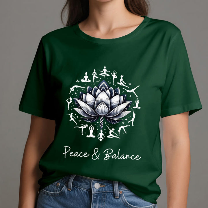 Olivenorma "PACE & EQUILIBRIO" Maglietta in cotone Lotus Yoga - image 20