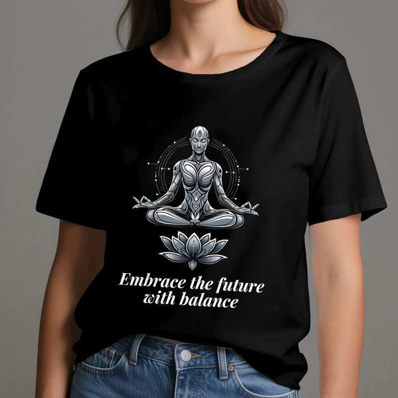 Olivenorma "ACCETTA IL FUTURO CON EQUILIBRIO" Maglietta spirituale Lotus - image 6