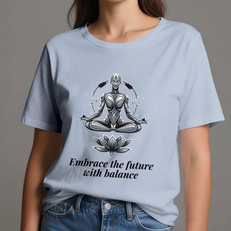 Olivenorma "ACCETTA IL FUTURO CON EQUILIBRIO" Maglietta spirituale Lotus - image 12