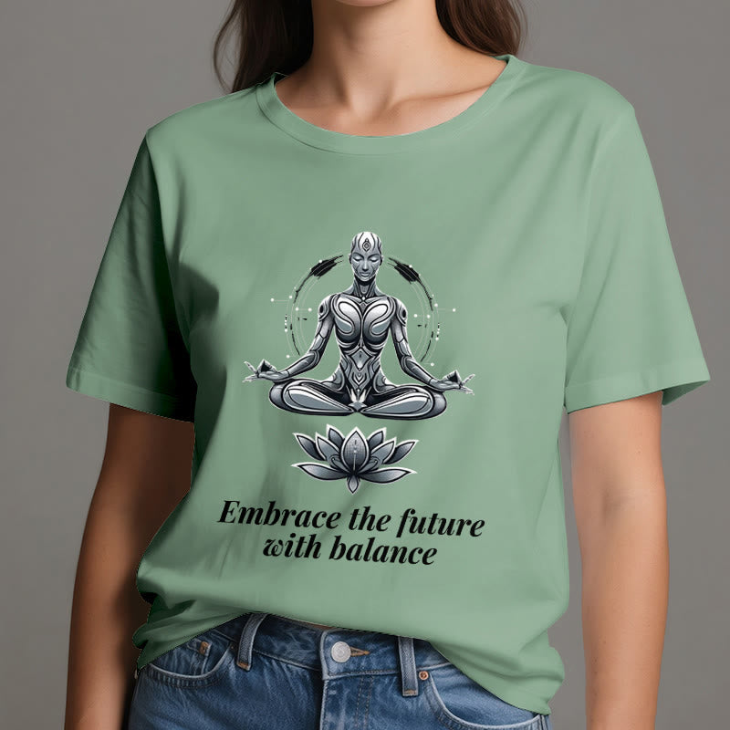 Olivenorma "ACCETTA IL FUTURO CON EQUILIBRIO" Maglietta spirituale Lotus - image 18