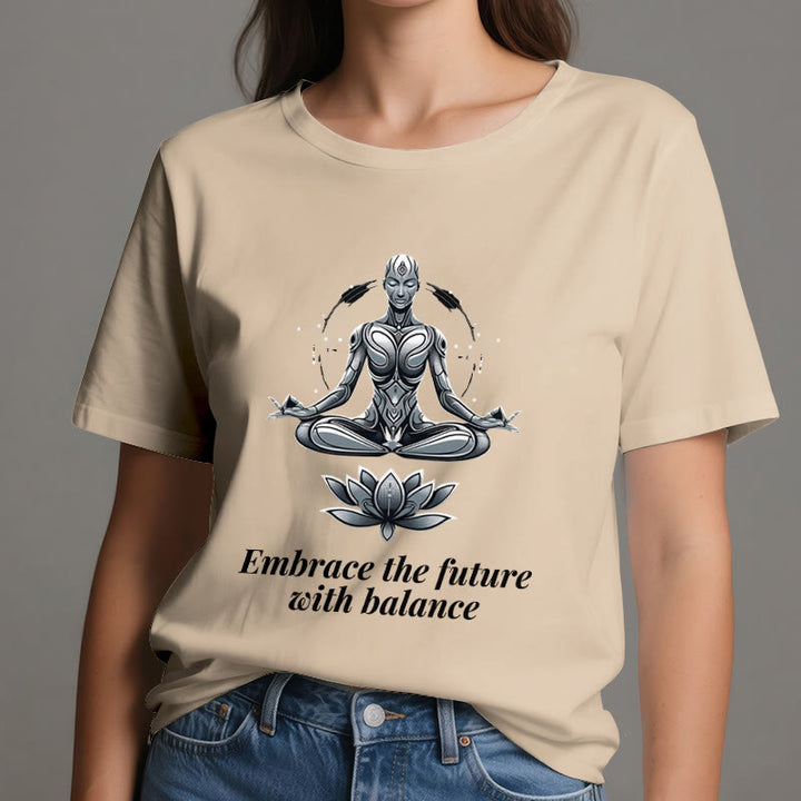 Olivenorma "ACCETTA IL FUTURO CON EQUILIBRIO" Maglietta spirituale Lotus - image 11