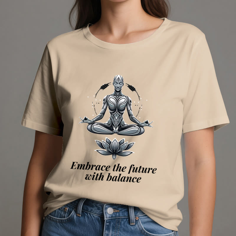 Olivenorma "ACCETTA IL FUTURO CON EQUILIBRIO" Maglietta spirituale Lotus - image 10