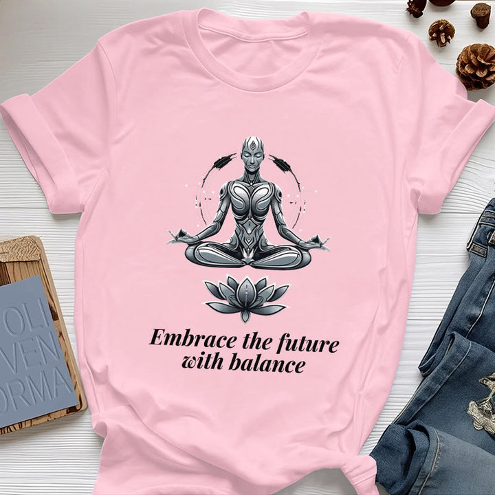 Olivenorma "ACCETTA IL FUTURO CON EQUILIBRIO" Maglietta spirituale Lotus - Rosa - 2XL - image 14